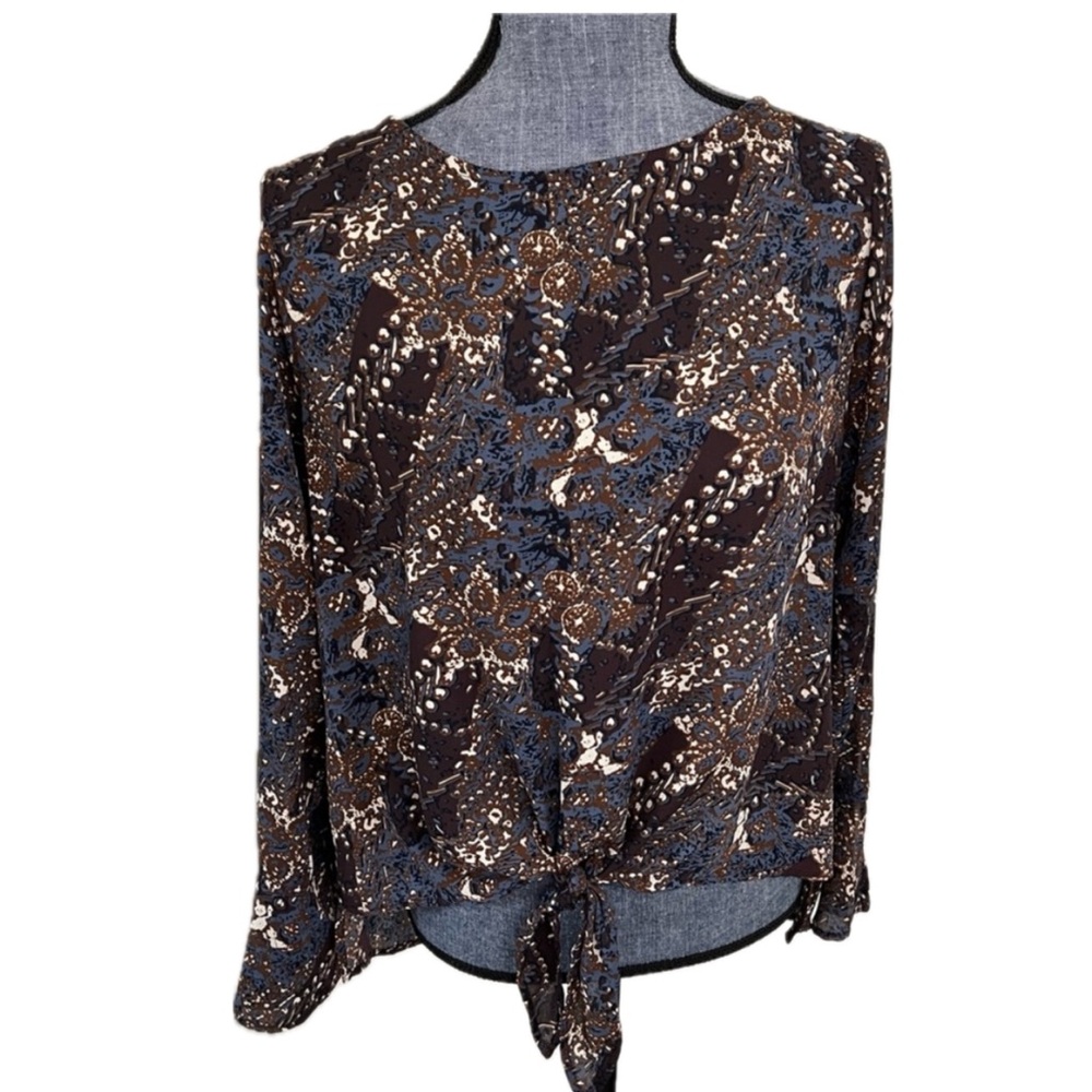 Veronica M High Low Tie Front Top